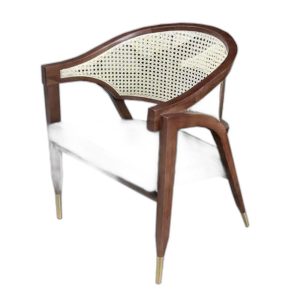 Lỗi 404 Ghế Womly lưng lưới mắt cáo gỗ sồi chân bọc đồng