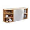 Hệ tủ bếp 130x35x60cm gỗ cao su