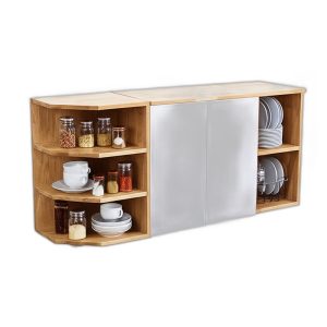 Hệ tủ bếp 130x35x60cm gỗ cao su