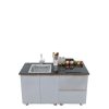 Hệ tủ bếp mini 1m4 hiện đại gỗ cao su chống ẩm