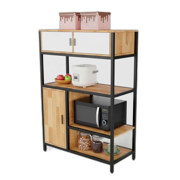 Kệ bếp đa năng 100x45x140cm gỗ cao su