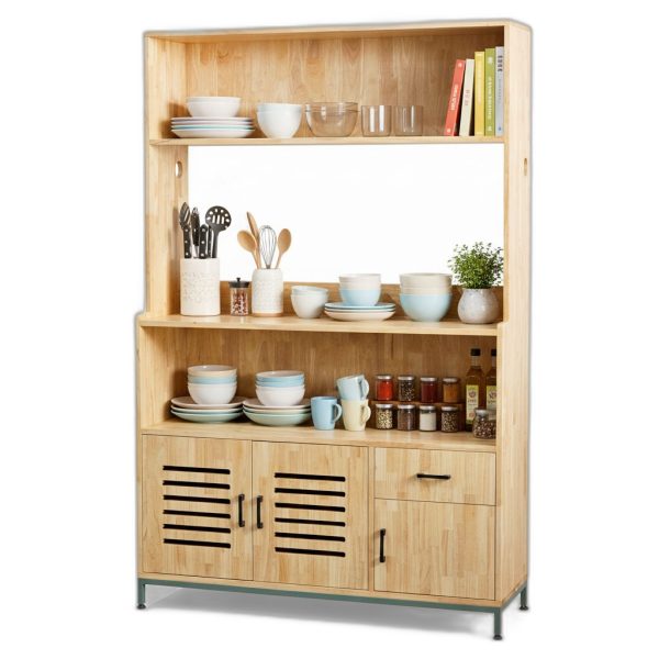Kệ bếp đa năng 120x40x185cm gỗ cao su