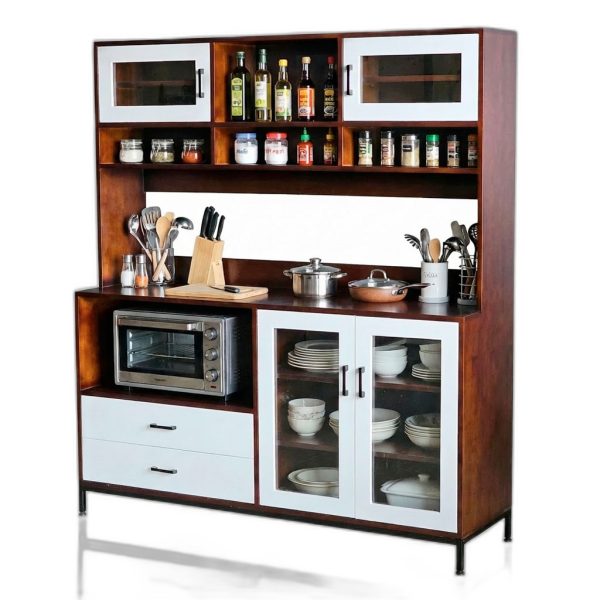 Kệ bếp đa năng 155x45x175cm gỗ cao su