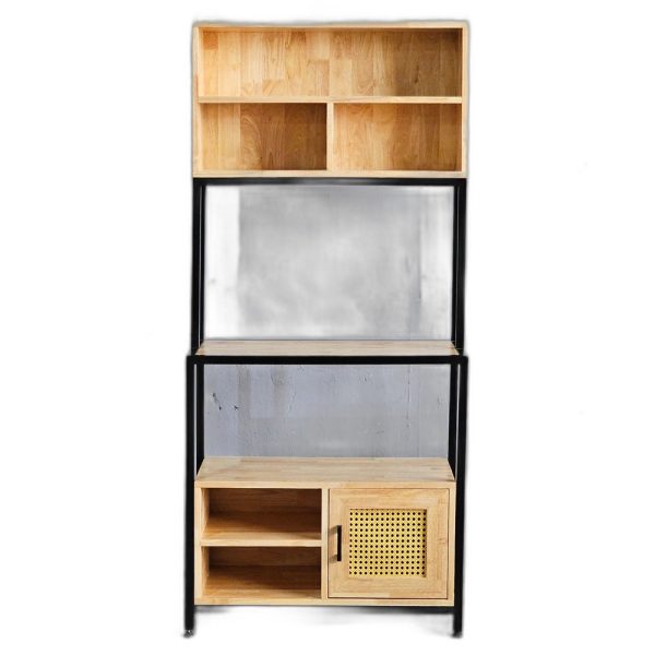 Kệ bếp đa năng 80x40x160cm gỗ cao su