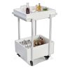 Kệ bếp di động 2 tầng 54x44x84cm gỗ cao su