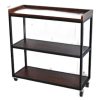 Kệ bếp di động 3 tầng 80x30x81cm gỗ cao su