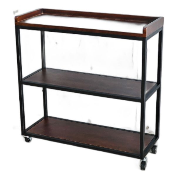 Kệ bếp di động 3 tầng 80x30x81cm gỗ cao su