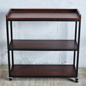 Kệ bếp di động 3 tầng 80x30x81cm gỗ cao su - hình 1
