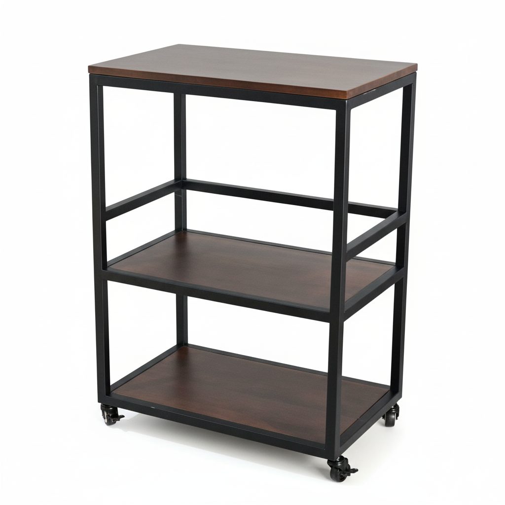 Kệ bếp di động 64x40x89cm mặt gỗ cao su Kệ bếp di động 64x40x89cm mặt gỗ cao su - hình 4