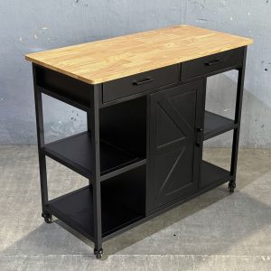 Kệ bếp di động FENIX 105x50x95cm gỗ cao su - hình 1