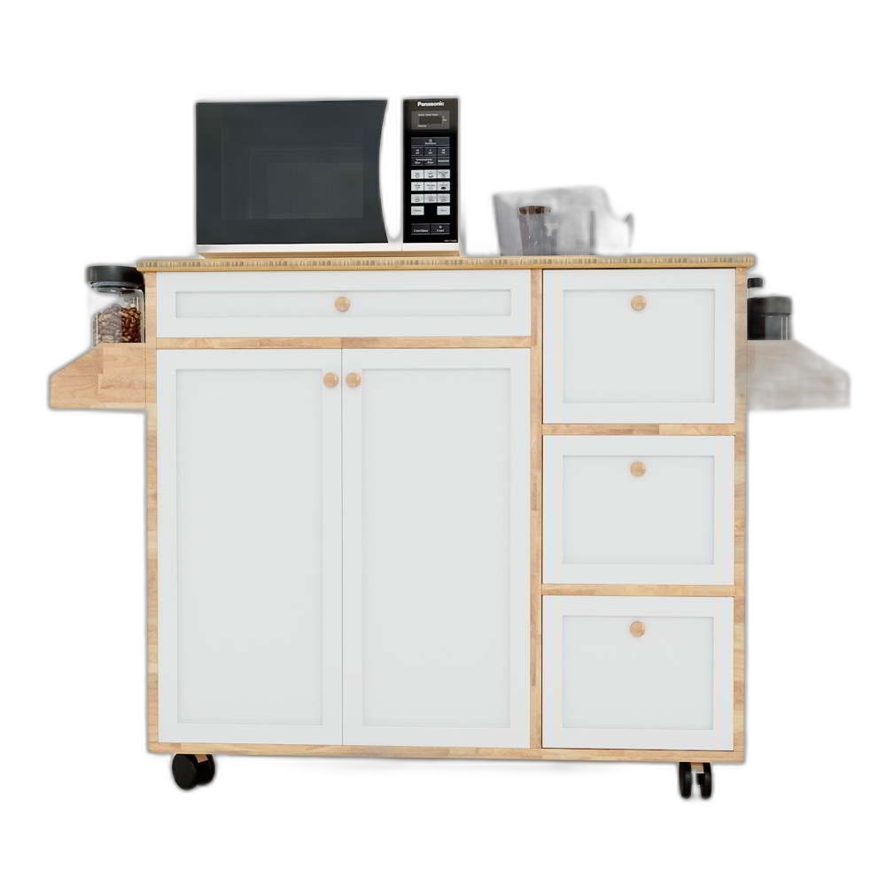 Kệ bếp di động KONA3 mặt gỗ tre (120x40x80cm) Kệ bếp di động KONA3 mặt gỗ tre (120x40x80cm)