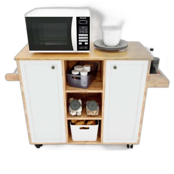 Kệ bếp di động KONA4 mặt gỗ tre (90x40x80cm)