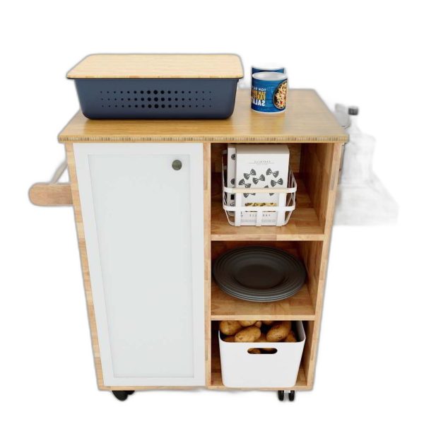 Kệ bếp di động KONA5 mặt gỗ tre (60x40x80cm)