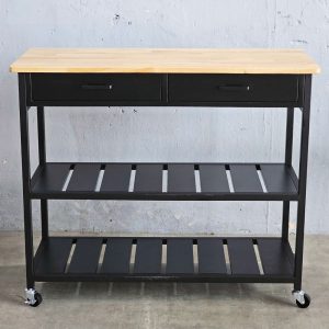 Kệ bếp di động PAXO 105x45x95 gỗ cao su - hình 2