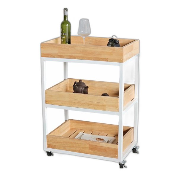 Kệ Để Đồ Nhà Bếp Gỗ Kitchenshelf Có Bánh Xe