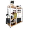 Kệ để đồ trong nhà bếp 40x100x100cm gỗ cao su khung sắt