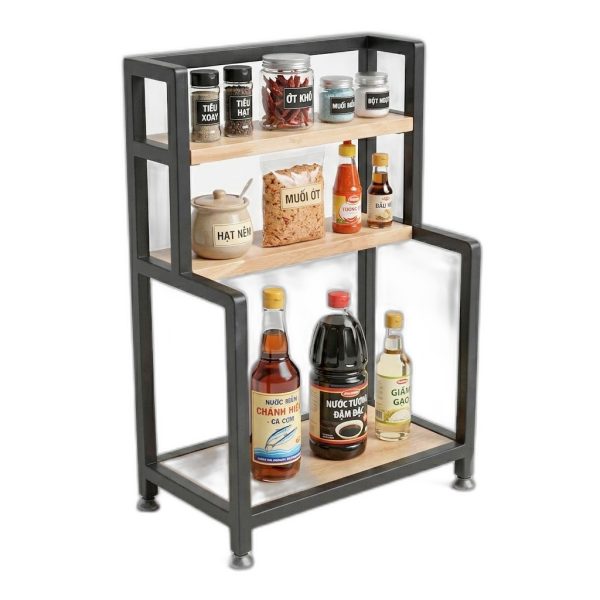Kệ để gia vị 40x23x58cm gỗ cao su