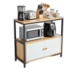 Kệ để lò vi sóng 90x35x81cm gỗ cao su