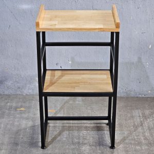 Kệ để lò vi sóng lò nướng 42x32x80cm gỗ cao su - hình 1