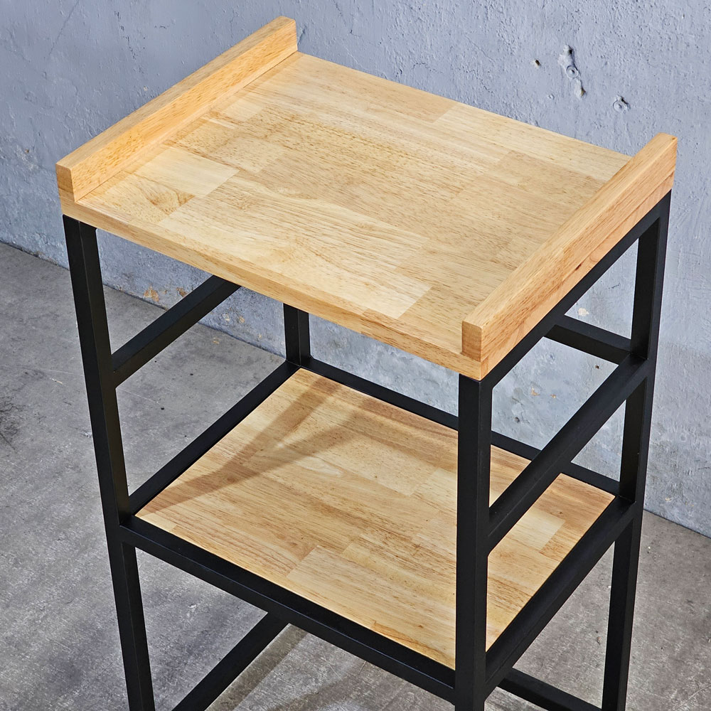 Kệ để lò vi sóng lò nướng 42x32x80cm gỗ cao su Kệ để lò vi sóng lò nướng 42x32x80cm gỗ cao su - hình 2