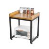 Kệ để lò vi sóng lò nướng mini 38x30x37 gỗ cao su