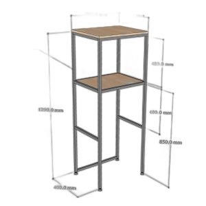 Kệ để tủ lạnh mini 50x40x129cm gỗ cao su