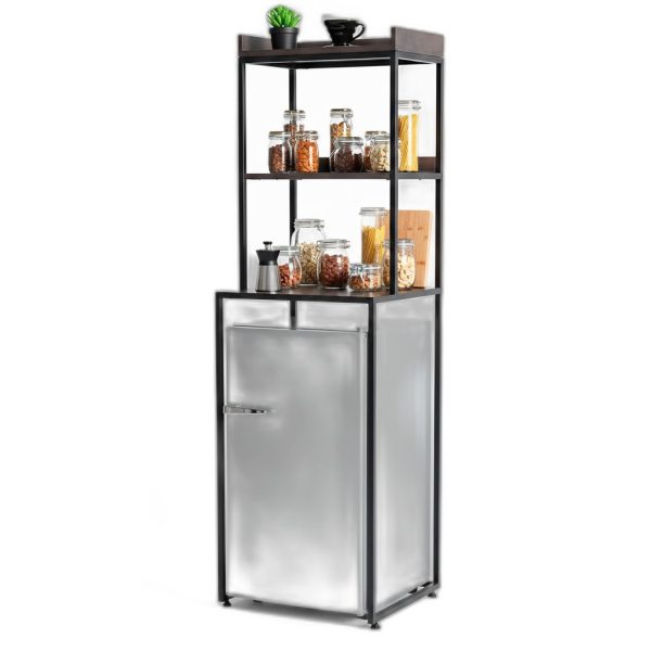 Kệ để tủ lạnh mini 54x50x175cm gỗ cao su