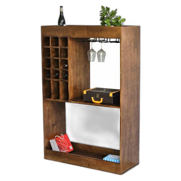 Kệ đựng rượu 100x40x150cm gỗ cao su
