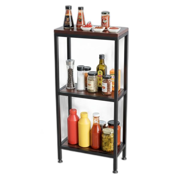 Kệ gia vị 3 tầng Tiny 40x20x85cm gỗ cao su