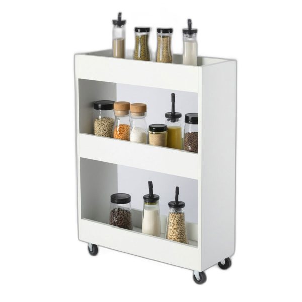 Kệ gia vị di động ROLA 60x25x80cm gỗ cao su