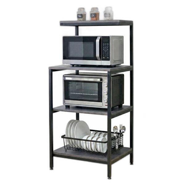 Kệ lò vi sóng 60x50x132cm gỗ cao su