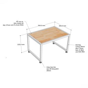 Kệ lò vi sóng gỗ cao su 56x40x33cm gỗ cao su - hình 1