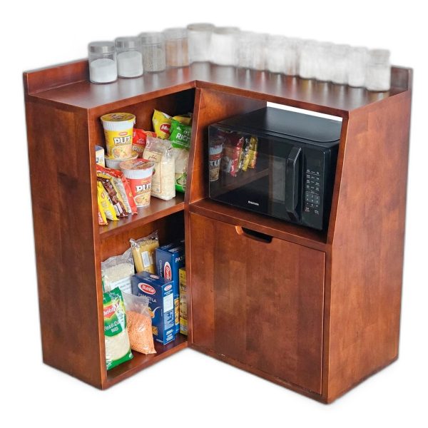 Kệ lò vi sóng góc tường 67x60x75cm gỗ cao su