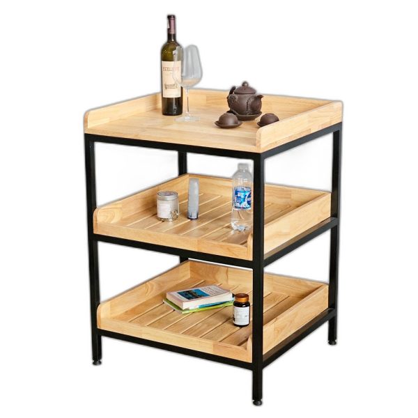 Kệ nhà bếp 3 tầng 62x57x85cm gỗ cao su