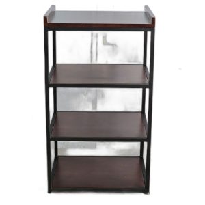 Kệ nhà bếp 4 tầng 55x45x90cm gõ cao su khung chân sắt