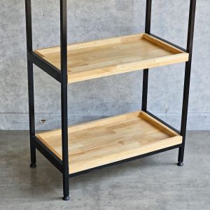 Kệ nhà bếp 4 tầng 64x35x150cm gỗ cao su khung sắt - hình 1