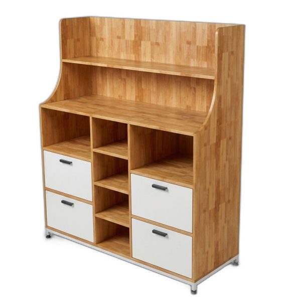 Kệ tủ bếp STELLAR 140x50x160cm gỗ cao su chân sắt