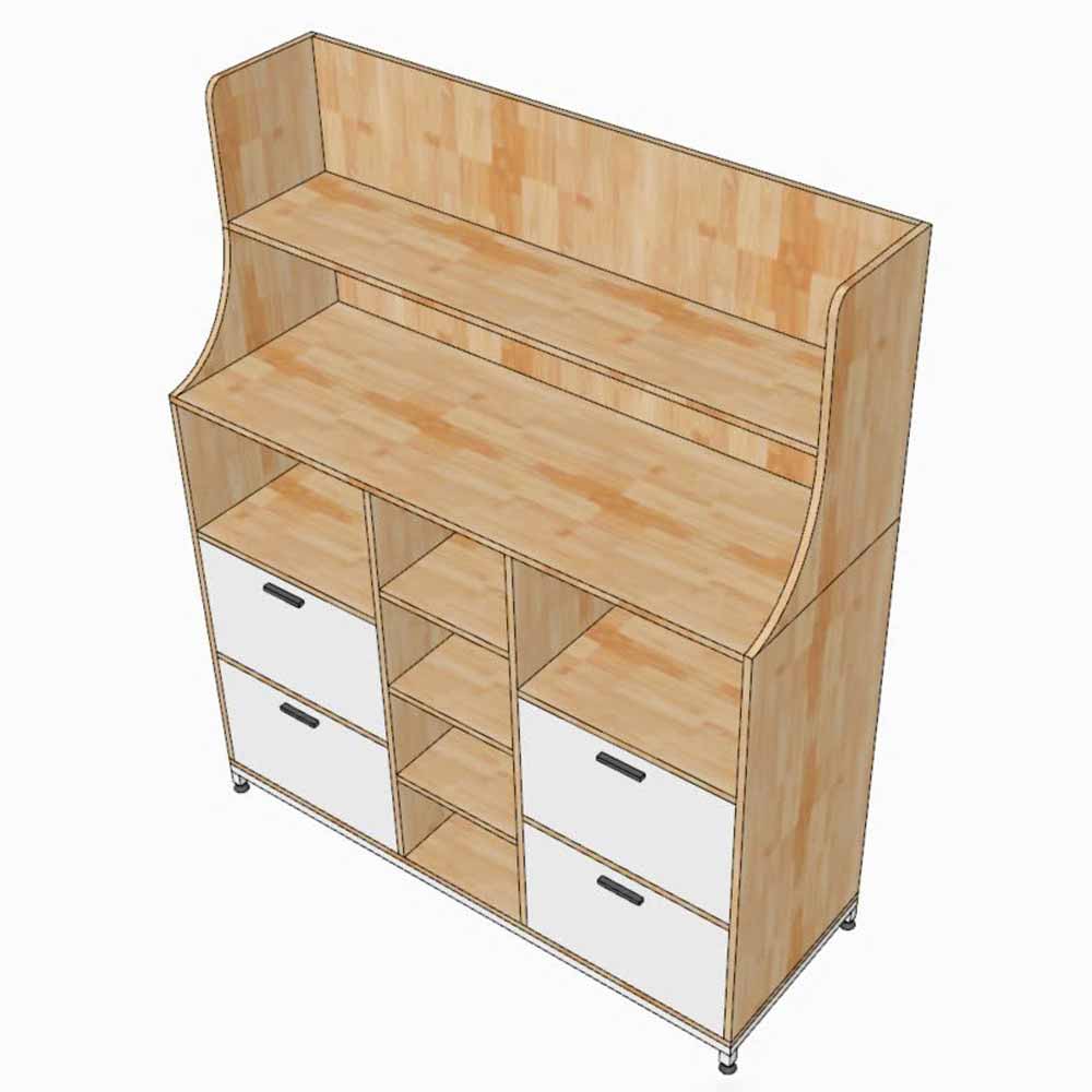 Kệ tủ bếp STELLAR 140x50x160cm gỗ cao su chân sắt Kệ tủ bếp STELLAR 140x50x160cm gỗ cao su chân sắt - hình 2