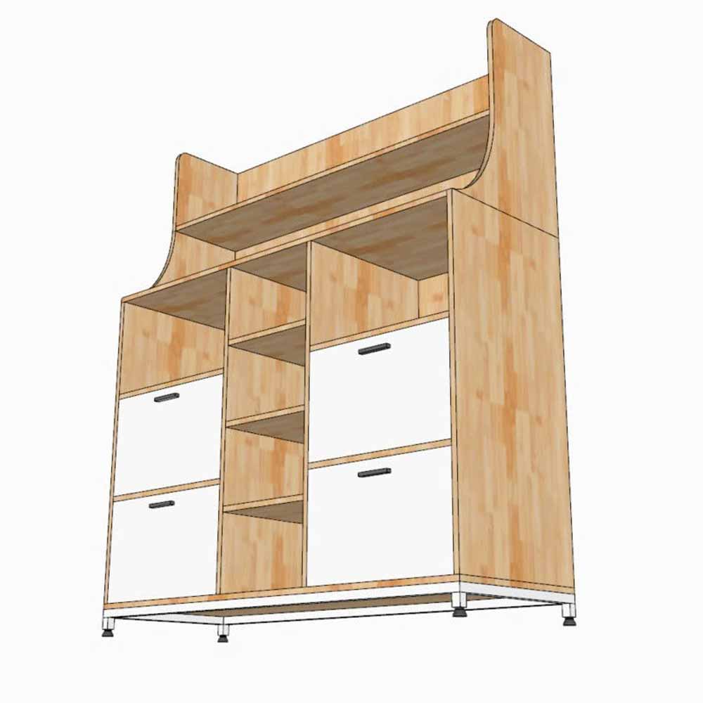 Kệ tủ bếp STELLAR 140x50x160cm gỗ cao su chân sắt Kệ tủ bếp STELLAR 140x50x160cm gỗ cao su chân sắt - hình 3