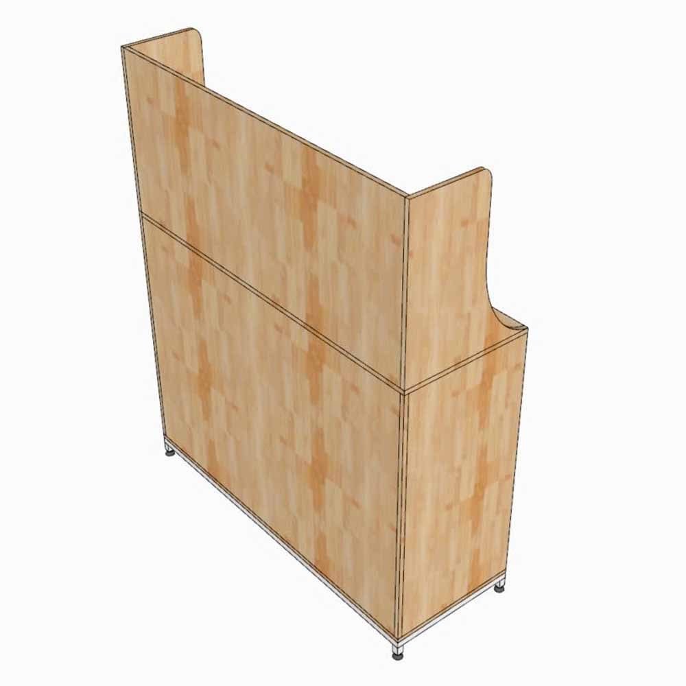 Kệ tủ bếp STELLAR 140x50x160cm gỗ cao su chân sắt Kệ tủ bếp STELLAR 140x50x160cm gỗ cao su chân sắt - hình 5