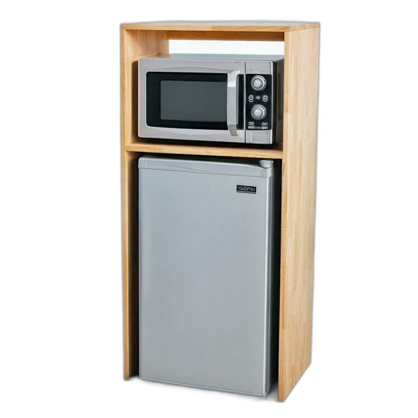 Kệ tủ lạnh phòng ăn 60x42x129cm gỗ cao su