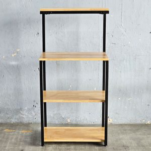 Kệ vi sóng gỗ cao su khung sắt - hình 1