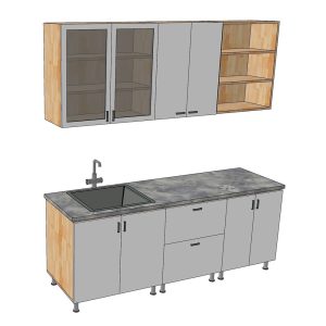 Module tủ bếp 2m gỗ tự nhiên chống ẩm - hình 1