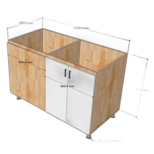 Module tủ bếp dưới 1m2 gỗ tự nhiên