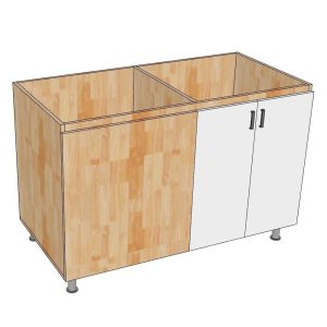 Module tủ bếp dưới 1m2 gỗ tự nhiên - hình 1