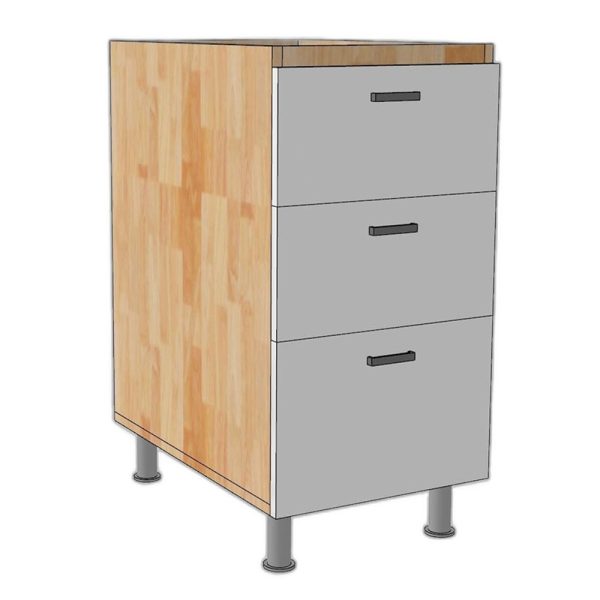 Module tủ bếp dưới 40cm hệ 3 ngăn kéo