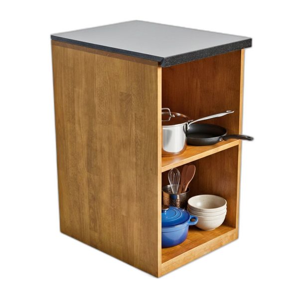 Module tủ bếp dưới 45x60x80cm gỗ cao su mặt đá