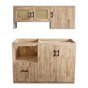 Module tủ bếp mini 120x60cm gỗ cao su