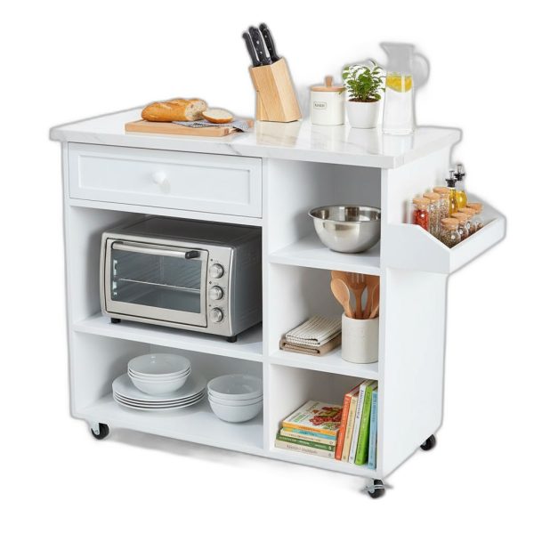 Tủ bếp di động mặt ceramic 106x45x85cm gỗ cao su