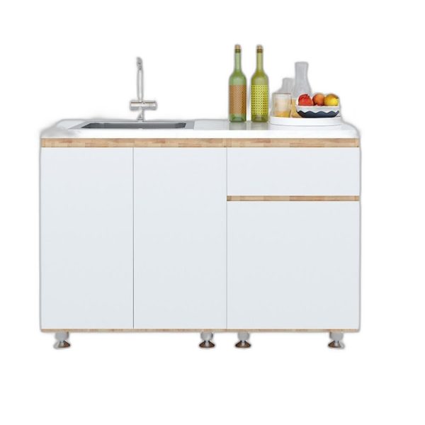 Tủ bếp dưới 1m2 gỗ cao su
